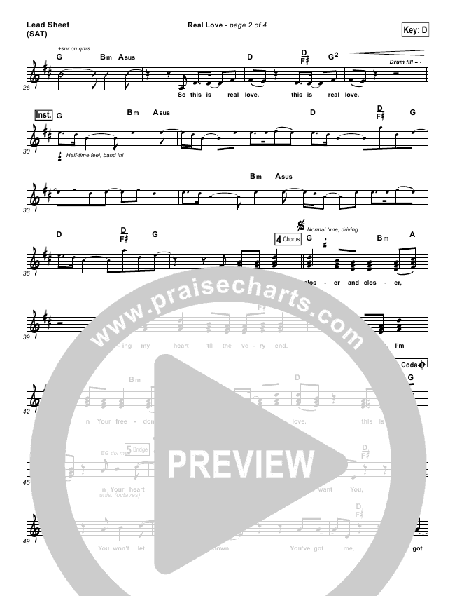 Free Sheet Music Charts