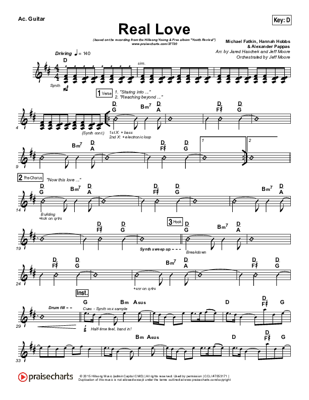 Real Love Acoustic Guitar (Hillsong Young & Free)