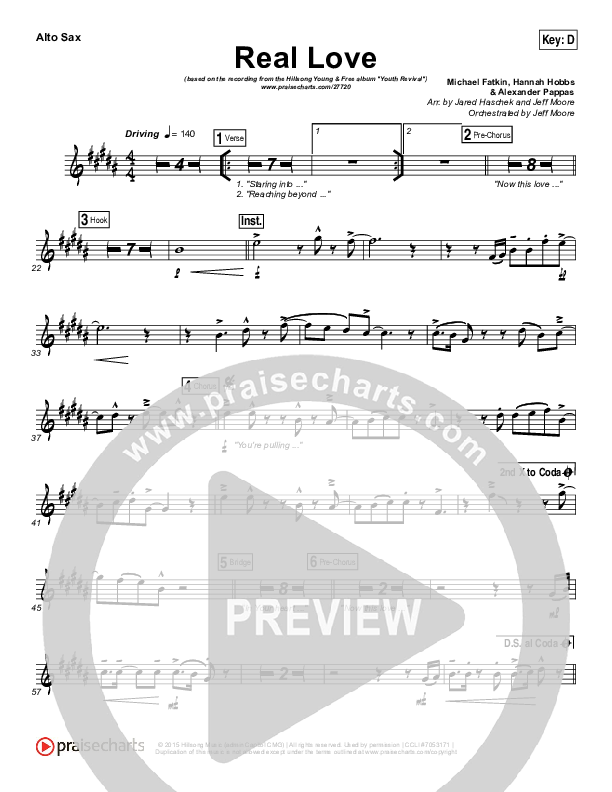 Real Love Alto Sax (Hillsong Young & Free)