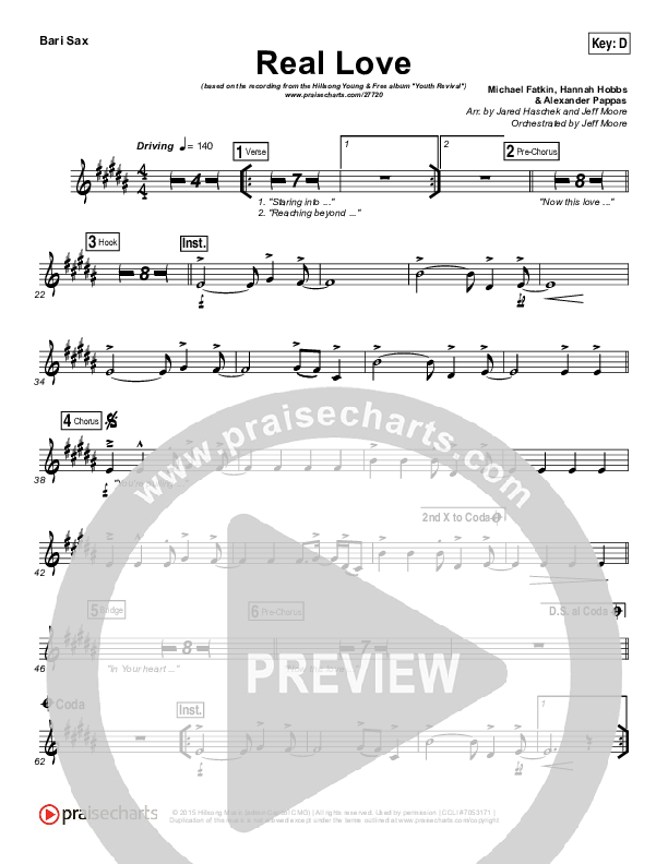 Real Love Bari Sax (Hillsong Young & Free)