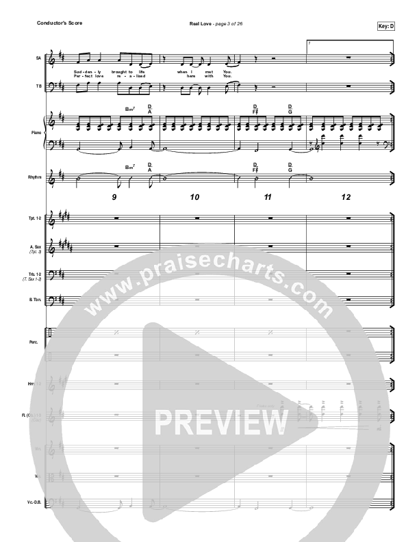 Real Love Conductor's Score (Hillsong Young & Free)