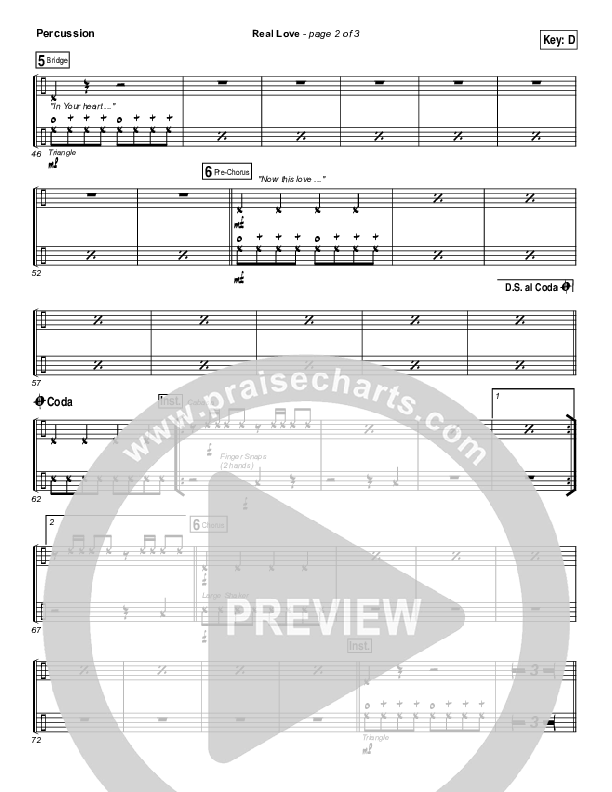 Real Love Percussion (Hillsong Young & Free)