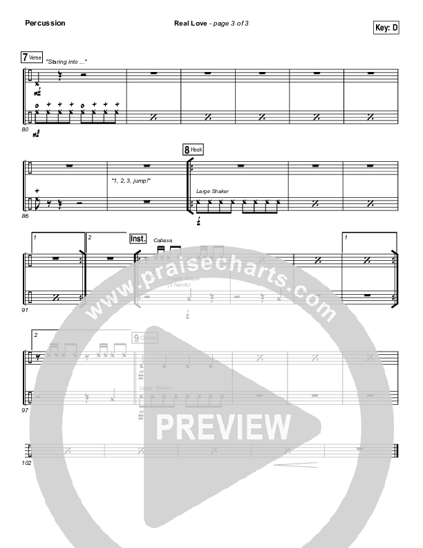 Real Love Percussion (Hillsong Young & Free)