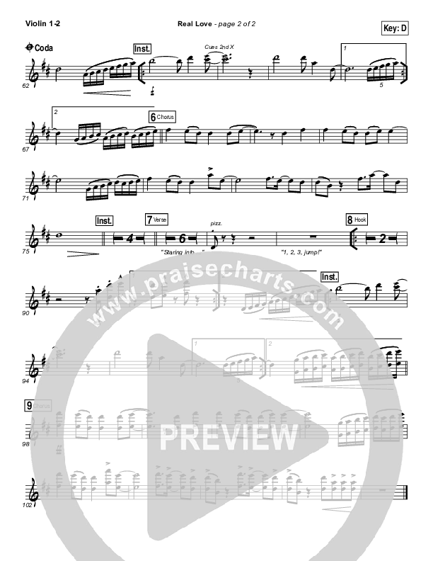 Real Love Violin 1/2 (Hillsong Young & Free)