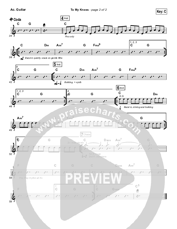 To My Knees Acoustic Guitar (Hillsong Young & Free)