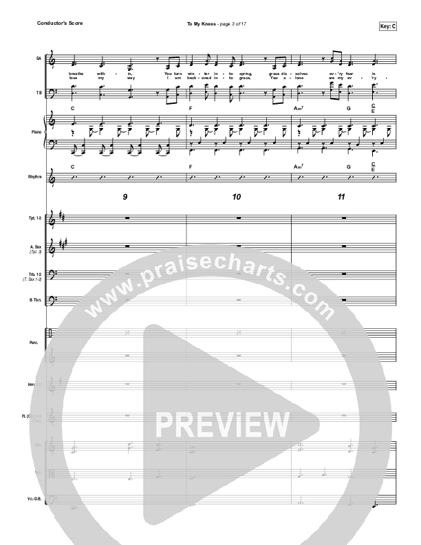 To My Knees Conductor's Score (Hillsong Young & Free)