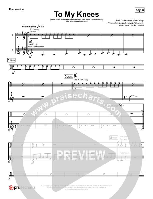 To My Knees Percussion (Hillsong Young & Free)