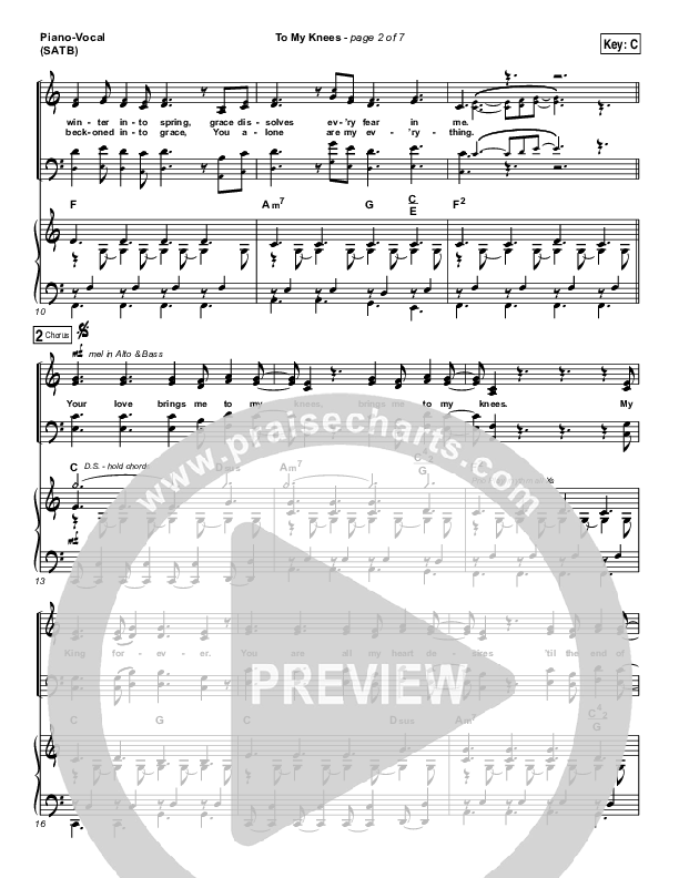 To My Knees Piano/Vocal & Lead (Hillsong Young & Free)