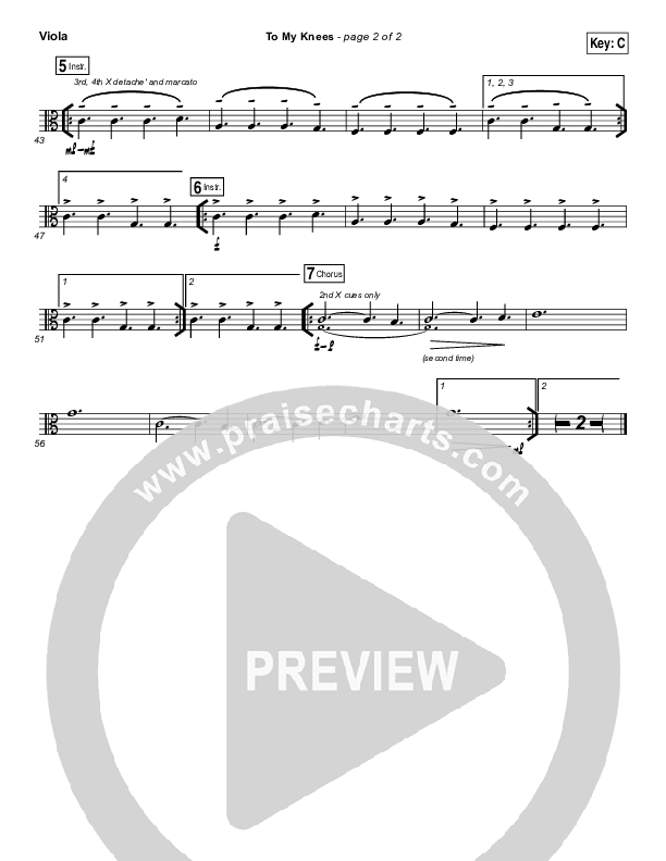 To My Knees Viola (Hillsong Young & Free)