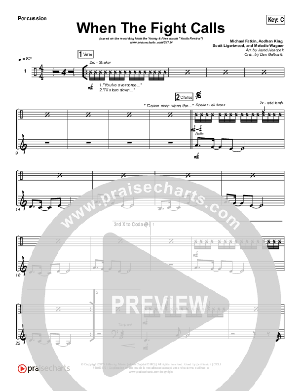 When The Fight Calls Percussion (Hillsong Young & Free)