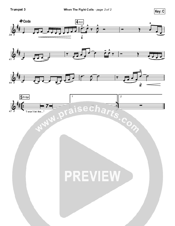 When The Fight Calls Trumpet 3 (Hillsong Young & Free)