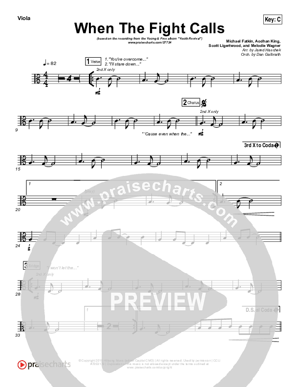 When The Fight Calls Viola (Hillsong Young & Free)