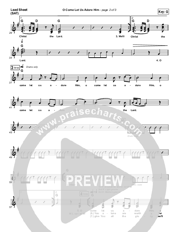 O Come Let Us Adore Him  Lead (SAT) (Matt Redman / Passion)