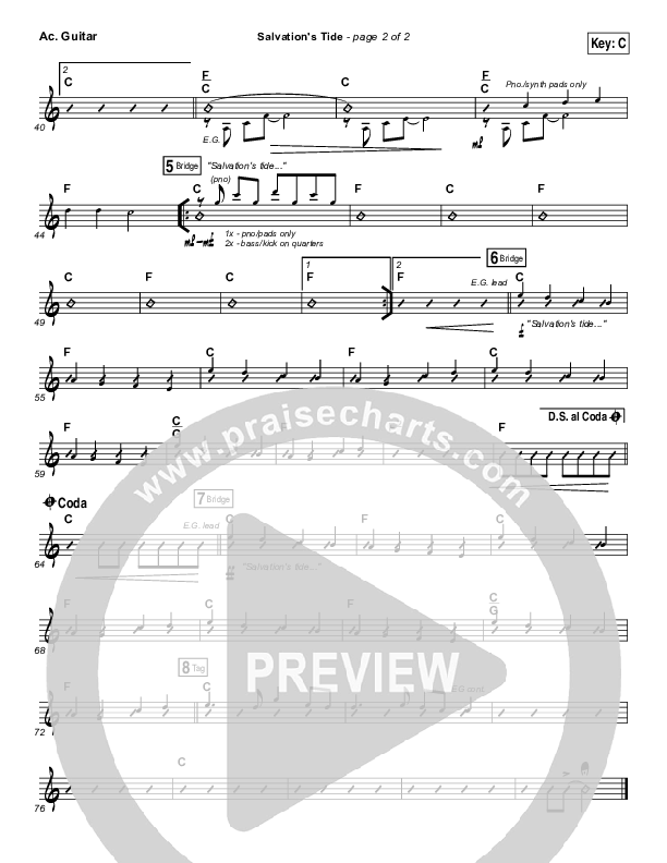 Salvation's Tide Acoustic Guitar (Kristian Stanfill / Passion)