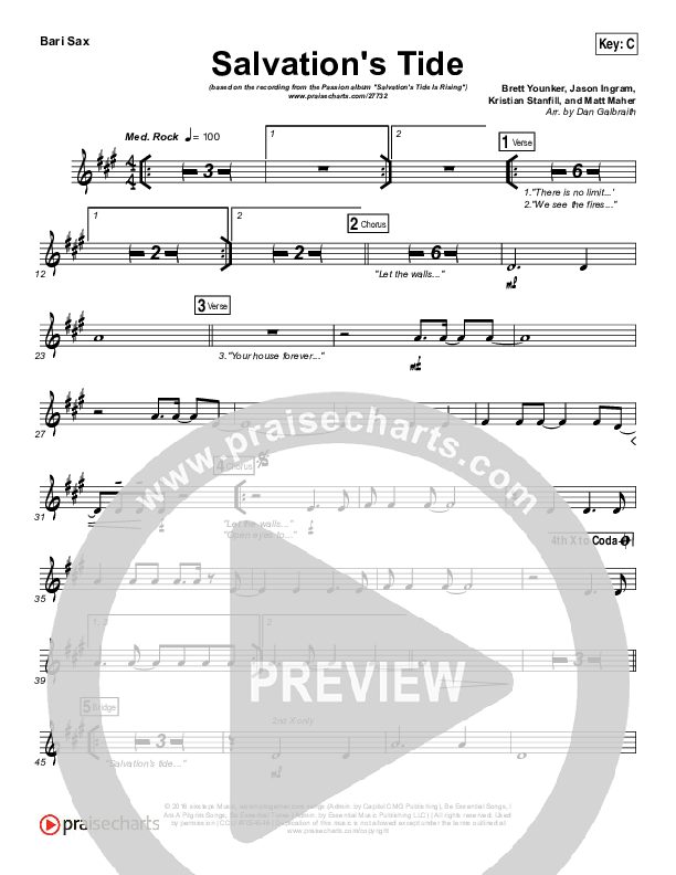 Salvation's Tide Bari Sax (Kristian Stanfill / Passion)