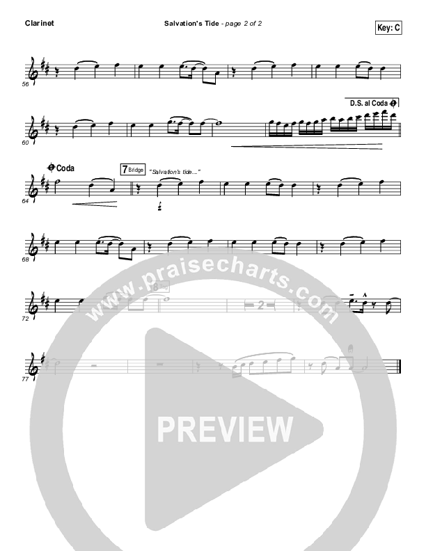 Salvation's Tide Clarinet (Kristian Stanfill / Passion)