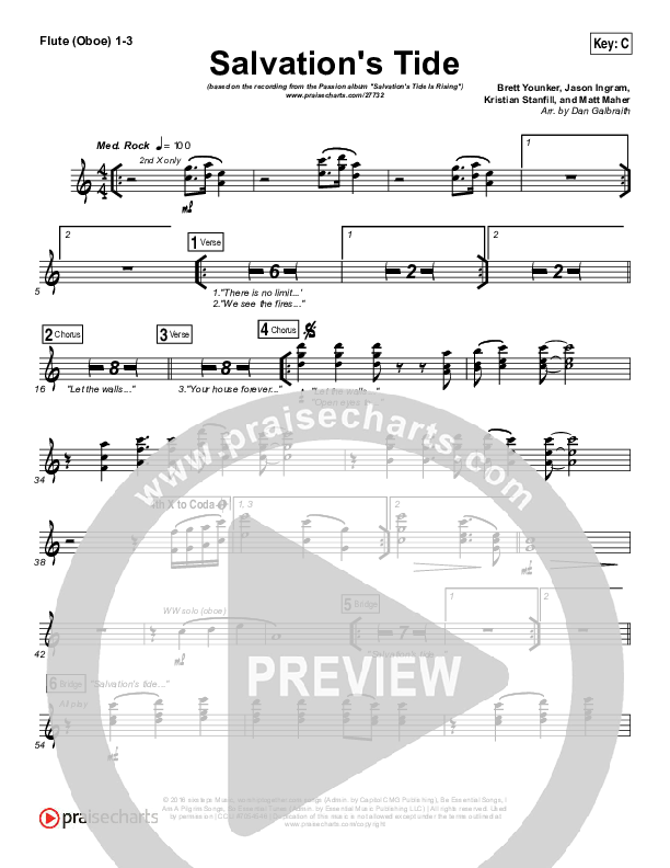 Salvation's Tide Flute/Oboe 1/2/3 (Kristian Stanfill / Passion)