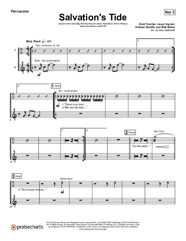 Salvation's Tide Percussion (Kristian Stanfill / Passion)