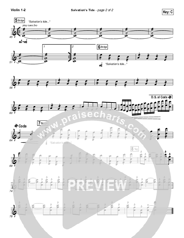 Salvation's Tide Violin 1/2 (Kristian Stanfill / Passion)