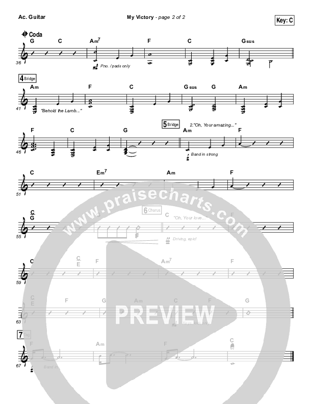 My Victory Acoustic Guitar (David Crowder / Passion)