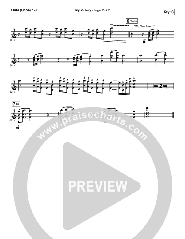 My Victory Flute/Oboe 1/2/3 (David Crowder / Passion)