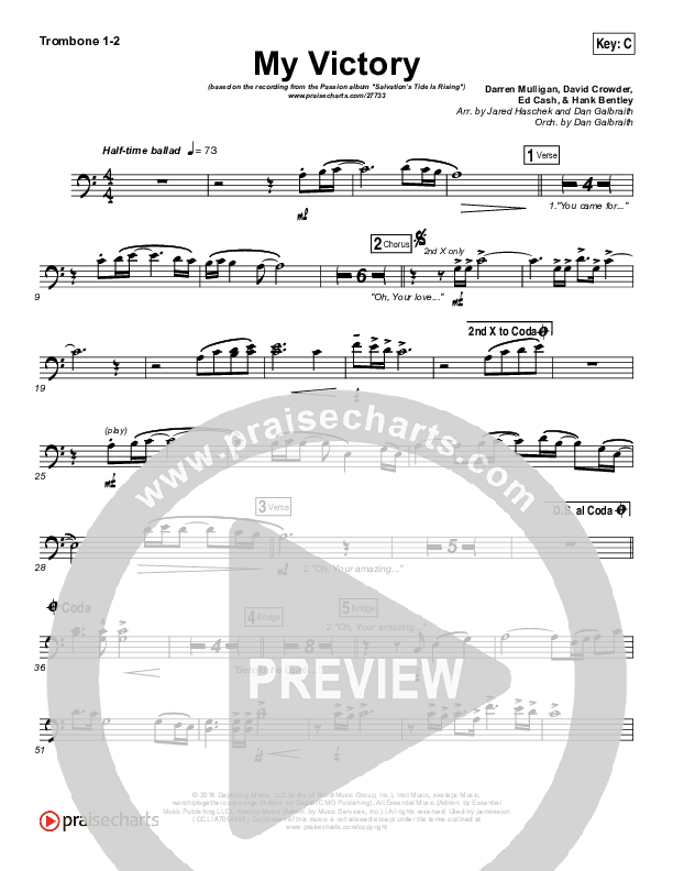 My Victory Trombone 1/2 (David Crowder / Passion)
