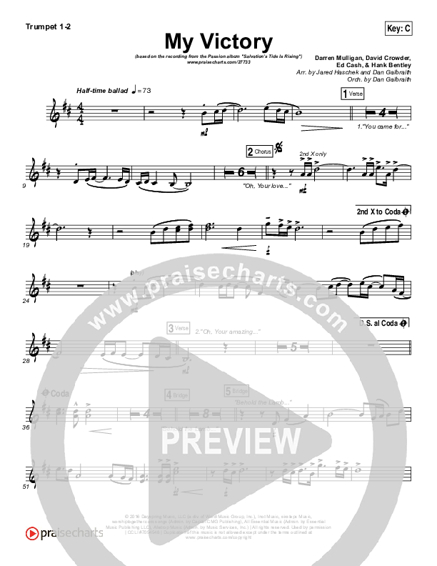 My Victory Trumpet 1,2 (David Crowder / Passion)