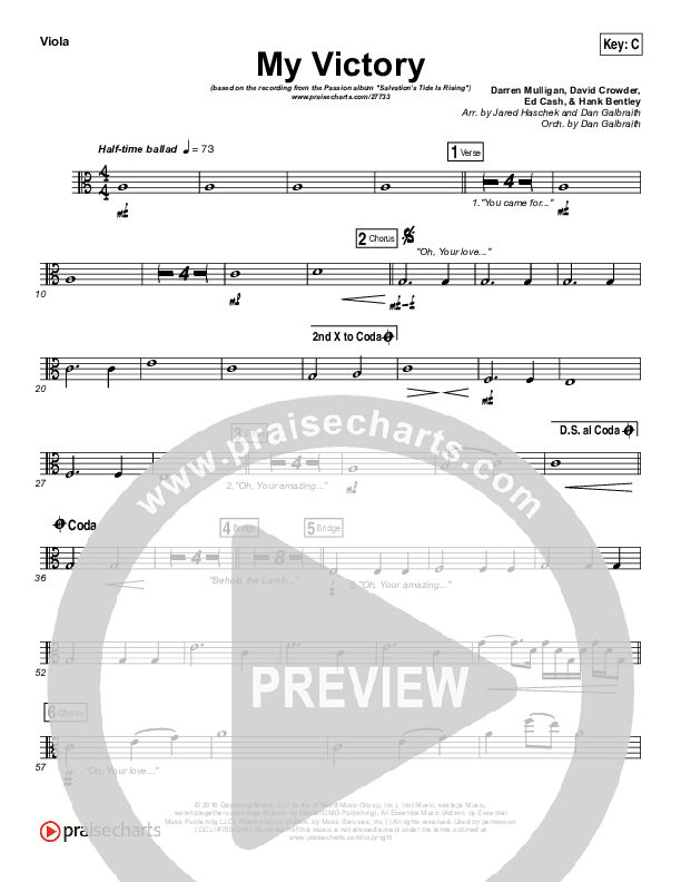 My Victory Viola (David Crowder / Passion)