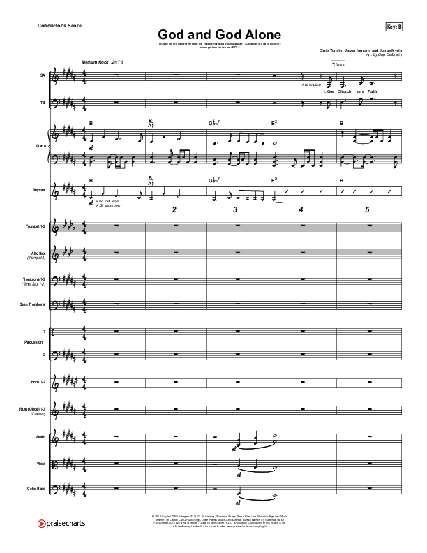 God And God Alone Conductor's Score (Chris Tomlin / Passion)