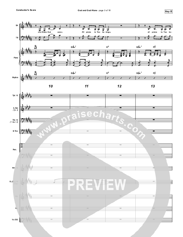 God And God Alone Conductor's Score (Chris Tomlin / Passion)