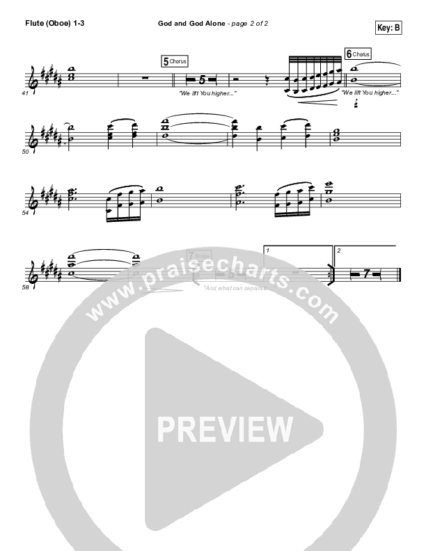 God And God Alone Flute/Oboe 1/2/3 (Chris Tomlin / Passion)