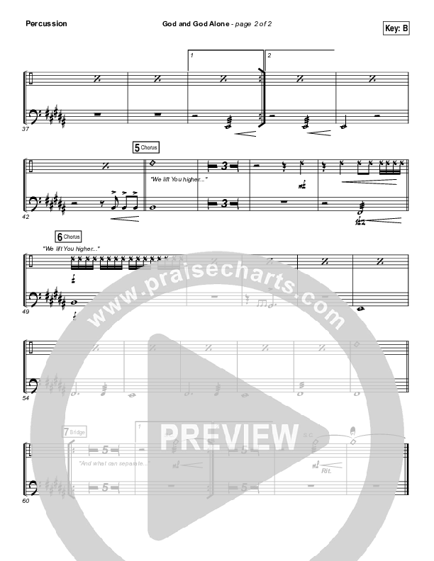 God And God Alone Percussion (Chris Tomlin / Passion)