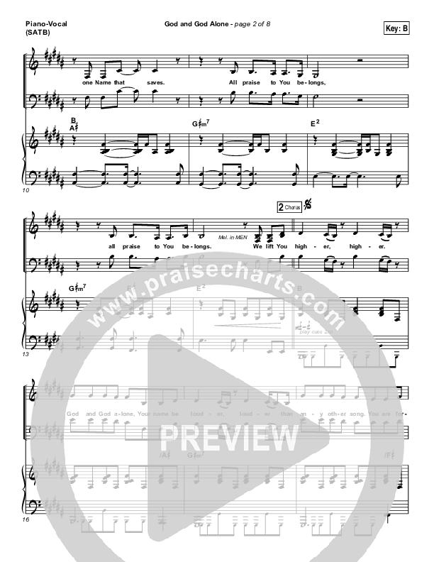 God And God Alone Piano/Vocal Pack (Chris Tomlin / Passion)