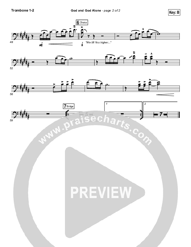 God And God Alone Trombone 1/2 (Chris Tomlin / Passion)
