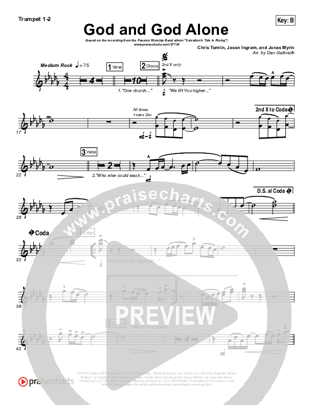 God And God Alone Brass Pack (Chris Tomlin / Passion)