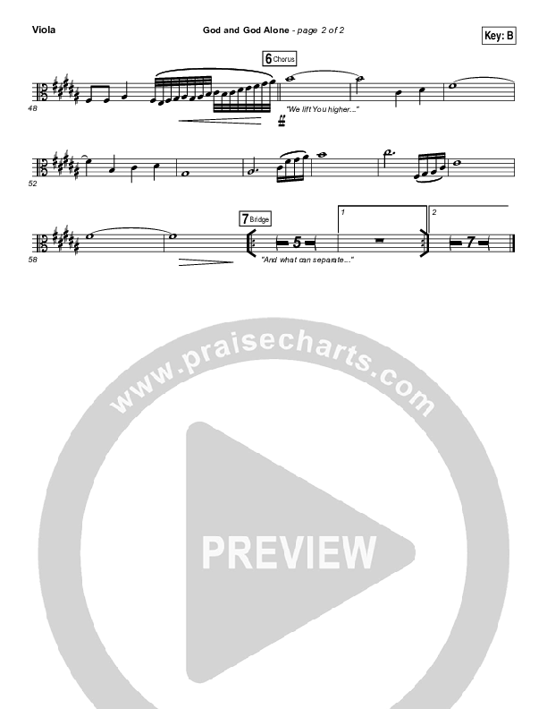 God And God Alone Viola (Chris Tomlin / Passion)