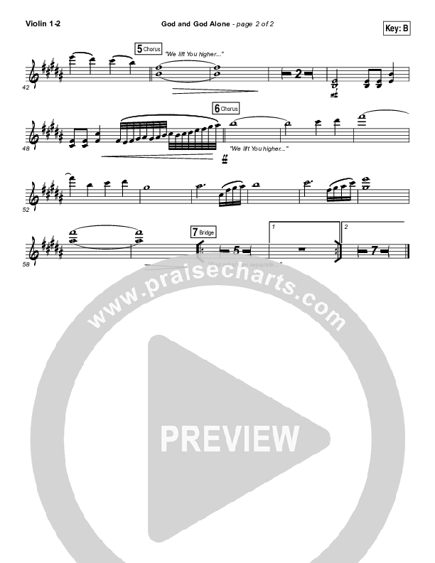 God And God Alone Violin 1/2 (Chris Tomlin / Passion)