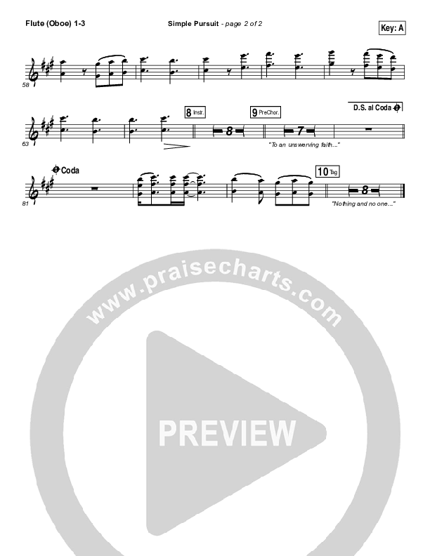 Simple Pursuit Flute/Oboe 1/2/3 (Melodie Malone / Passion)