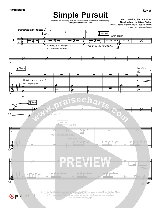 Simple Pursuit Percussion (Melodie Malone / Passion)