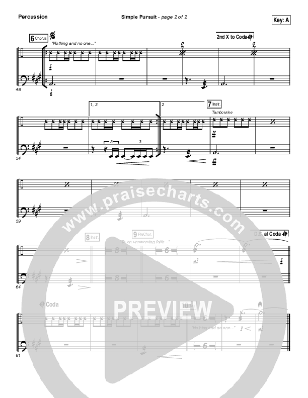 Simple Pursuit Percussion (Melodie Malone / Passion)