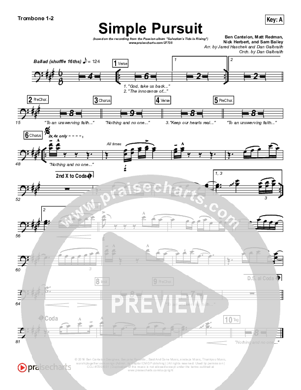 Simple Pursuit Trombone 1/2 (Melodie Malone / Passion)