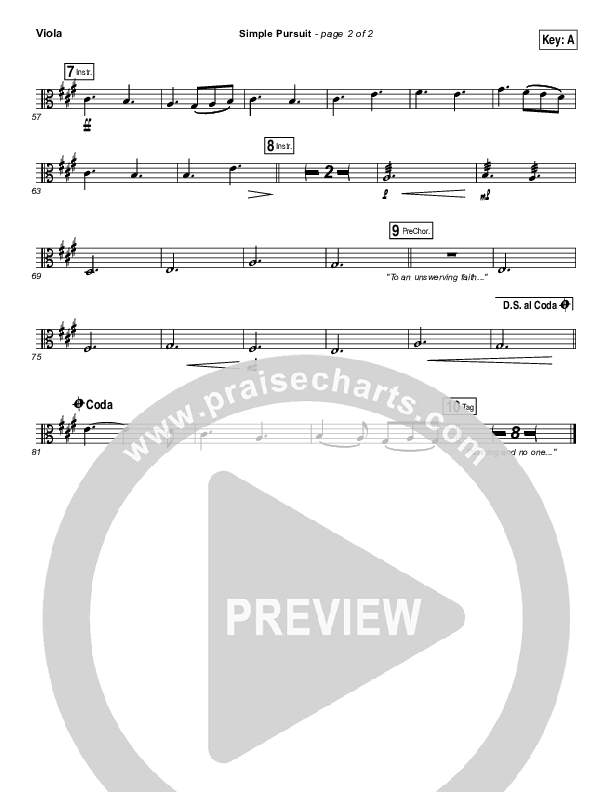 Simple Pursuit Viola (Melodie Malone / Passion)