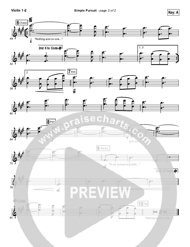 Simple Pursuit Violin 1/2 (Melodie Malone / Passion)