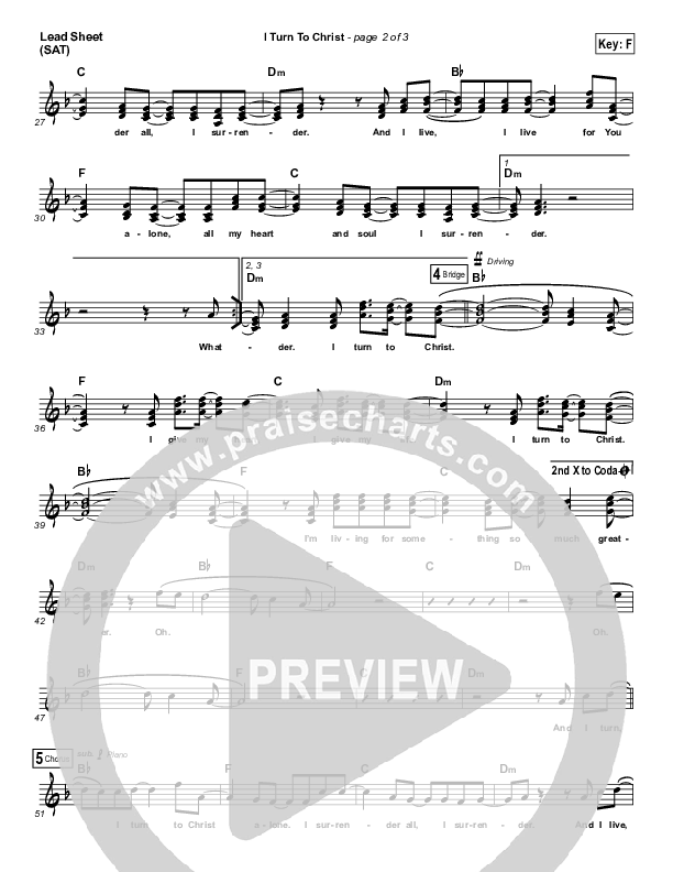 I Turn To Christ Lead (SAT) (Matt Redman / Passion)