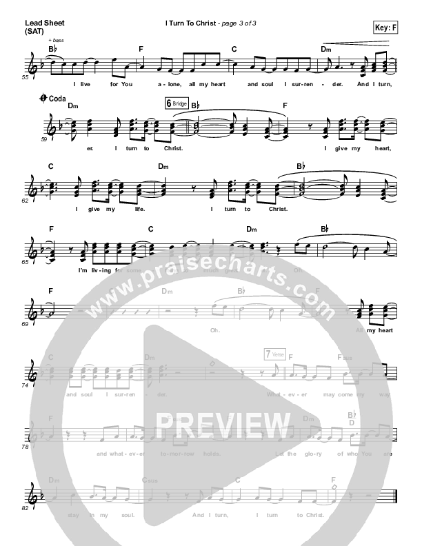 I Turn To Christ Lead (SAT) (Matt Redman / Passion)