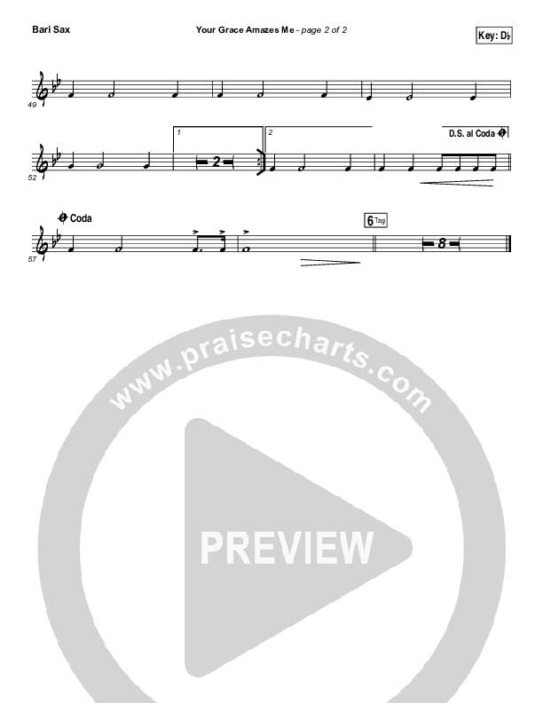 Your Grace Amazes Me Bari Sax (Christy Nockels / Passion)