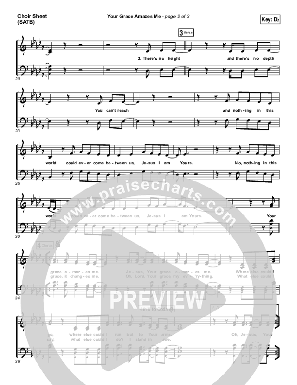 Your Grace Amazes Me Choir Sheet (SATB) (Christy Nockels / Passion)