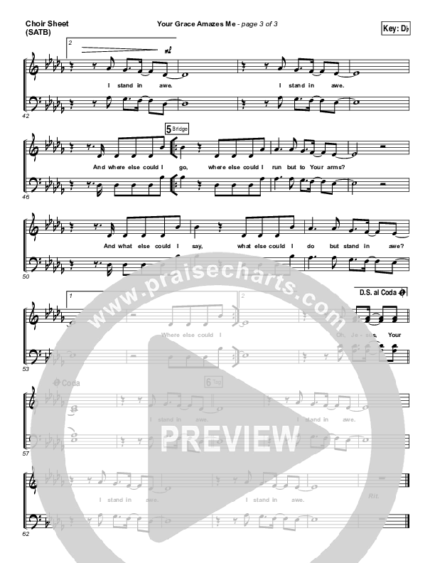 Your Grace Amazes Me Choir Sheet (SATB) (Christy Nockels / Passion)