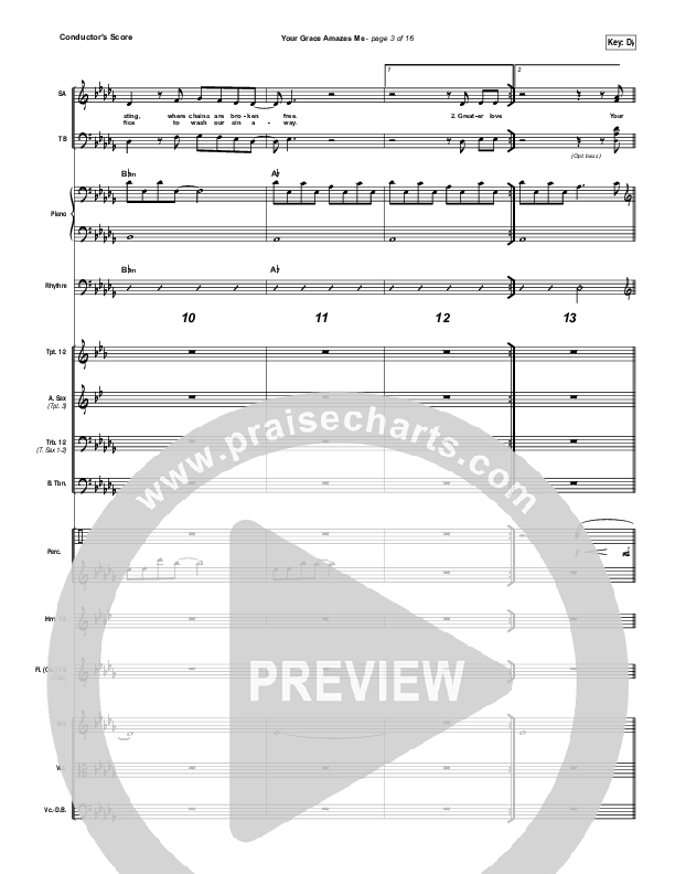 Your Grace Amazes Me Conductor's Score (Christy Nockels / Passion)