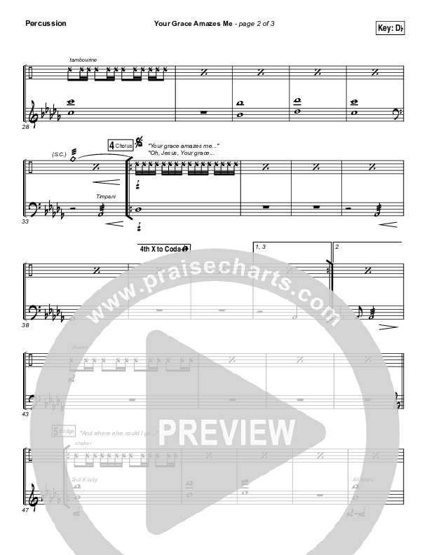 Your Grace Amazes Me Percussion (Christy Nockels / Passion)